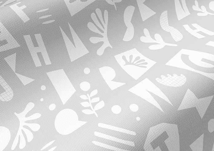 Alphabet, Ultimate Grey - Twist&Fit Roller Blind - Image 4